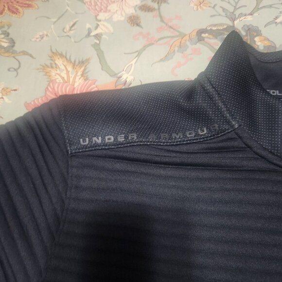 Under Armour Men's 1/4 Zip Sweatshirt Black Size Large - Picture 3 of 11